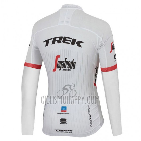 Trek Segafredo Cycling Jersey Bib Tight 2017 Long Sleeve White